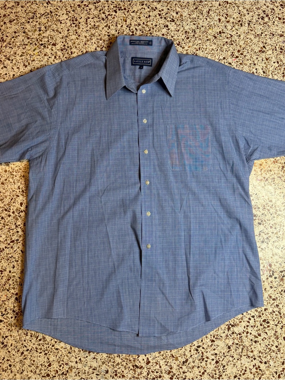 Saville Roe Blue Short-Sleeve Button-Down‎ Shirt